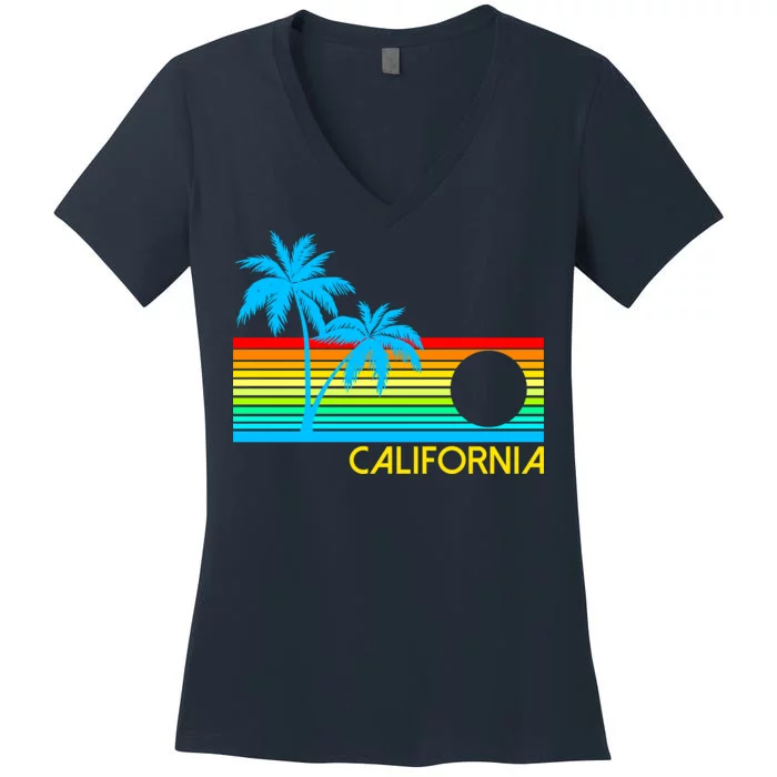 Retro California Logo Women's V-Neck T-Shirt