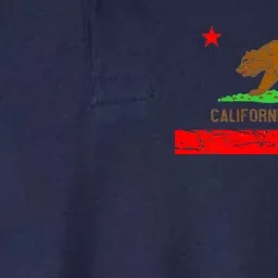 Retro California Republic Flag Softstyle Adult Sport Polo