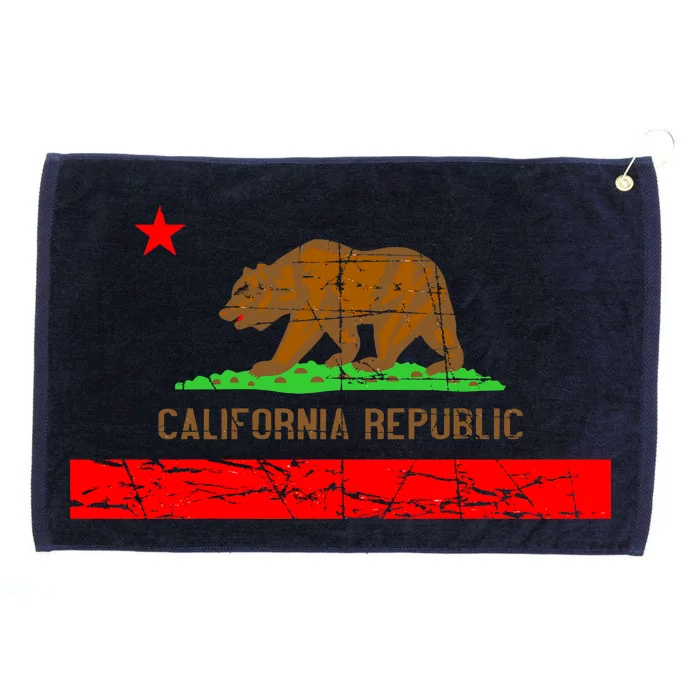 Retro California Republic Flag Grommeted Golf Towel