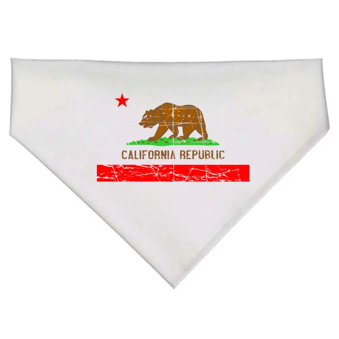 Retro California Republic Flag USA-Made Doggie Bandana