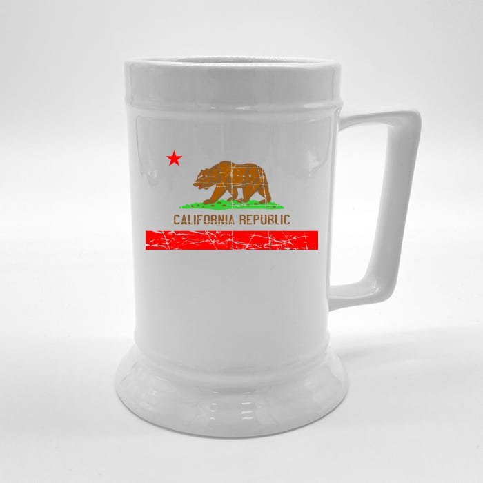 Retro California Republic Flag Front & Back Beer Stein