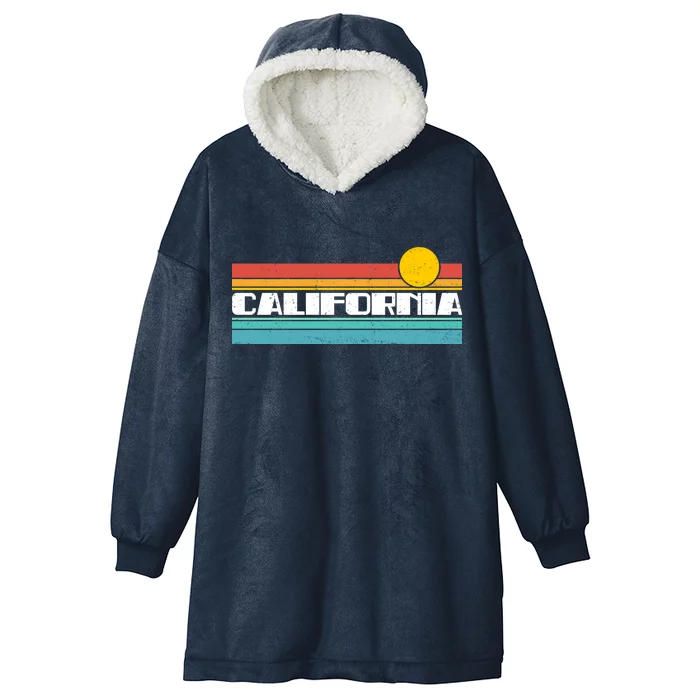 Retro California Stripe Logo Hooded Wearable Blanket