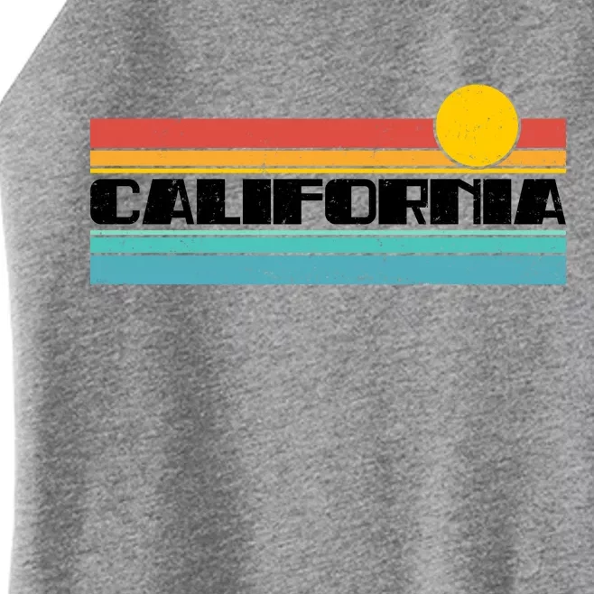 Retro California Stripe Logo Women’s Perfect Tri Rocker Tank