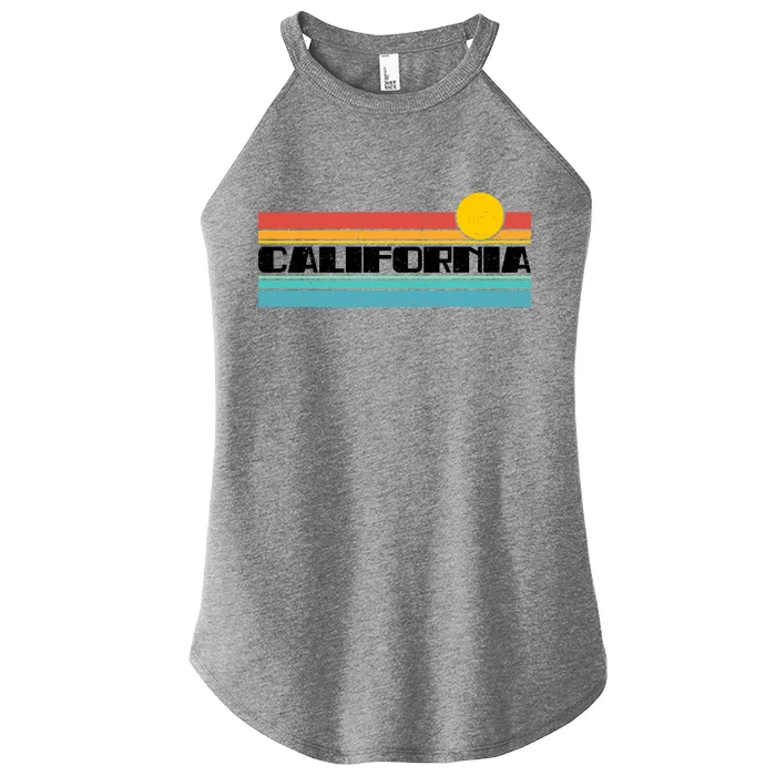 Retro California Stripe Logo Women’s Perfect Tri Rocker Tank