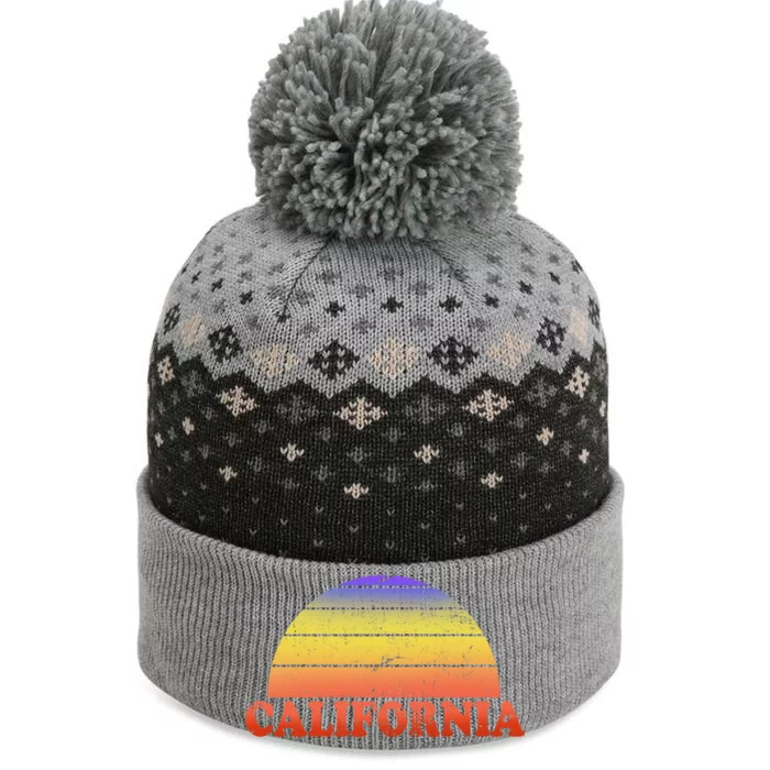 Retro California Sun The Baniff Cuffed Pom Beanie