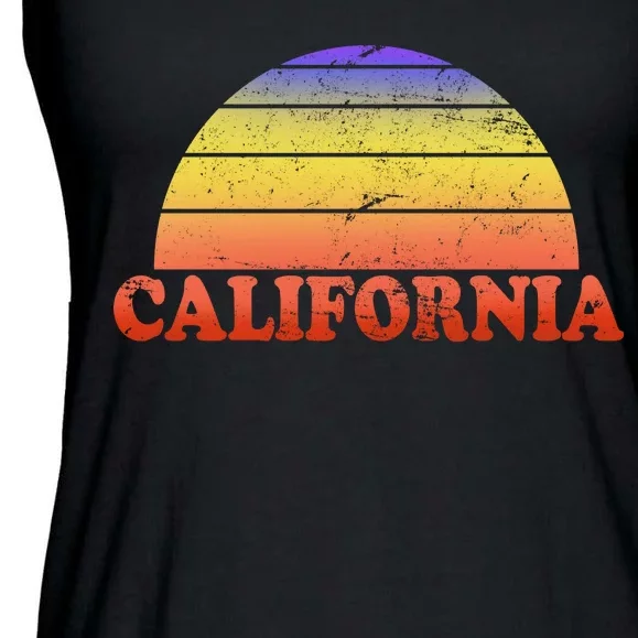 Retro California Sun Ladies Essential Flowy Tank