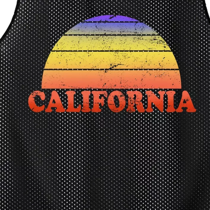 Retro California Sun Mesh Reversible Basketball Jersey Tank