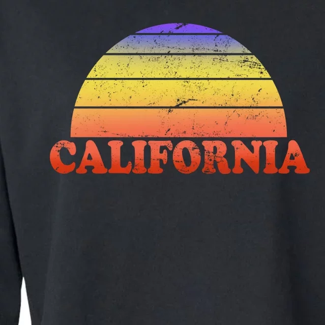 Retro California Sun Cropped Pullover Crew