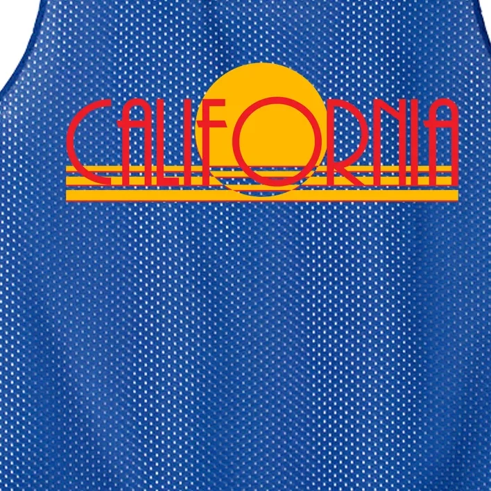 Retro California Sun Sunset Logo Mesh Reversible Basketball Jersey Tank