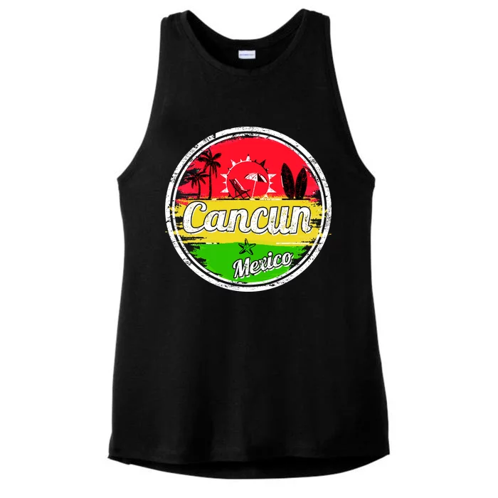 Retro Cancun Logo Ladies Tri-Blend Wicking Tank