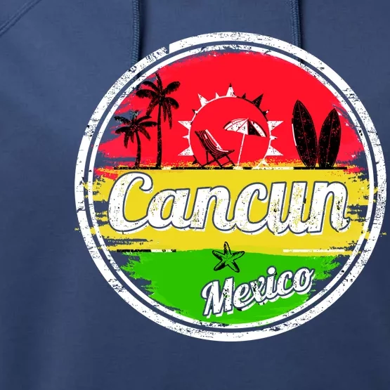 Retro Cancun Logo Performance Fleece Hoodie