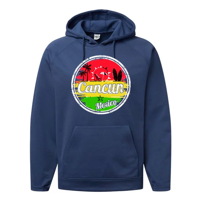 Retro Cancun Logo Performance Fleece Hoodie