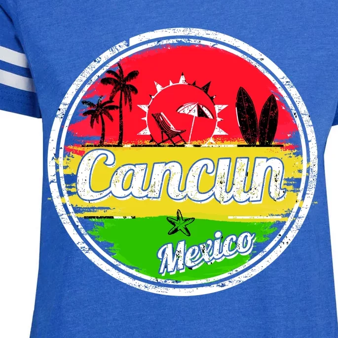 Retro Cancun Logo Enza Ladies Jersey Football T-Shirt