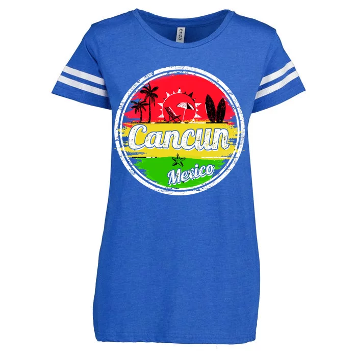 Retro Cancun Logo Enza Ladies Jersey Football T-Shirt