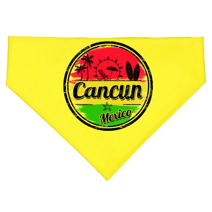 Retro Cancun Logo USA-Made Doggie Bandana