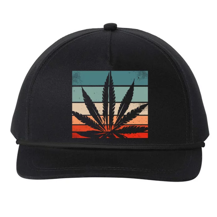 Retro Cannabis Snapback Five-Panel Rope Hat