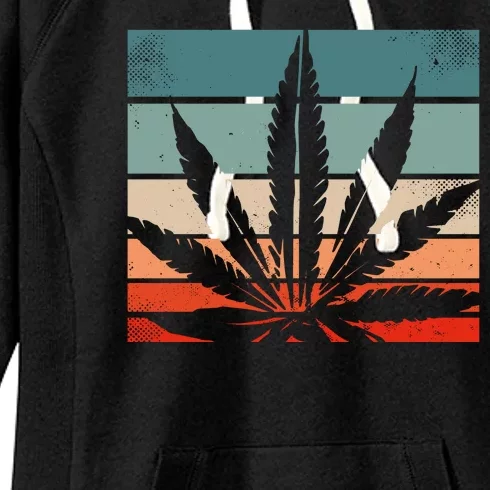 Retro Cannabis Women's Fleece Hoodie