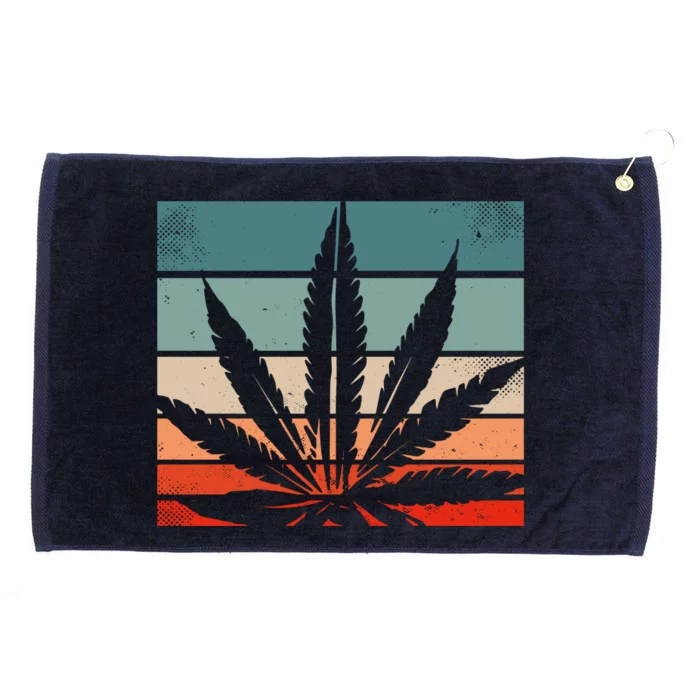 Retro Cannabis Grommeted Golf Towel