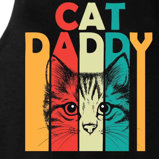 Retro Cat Daddy Ladies Tri-Blend Wicking Tank