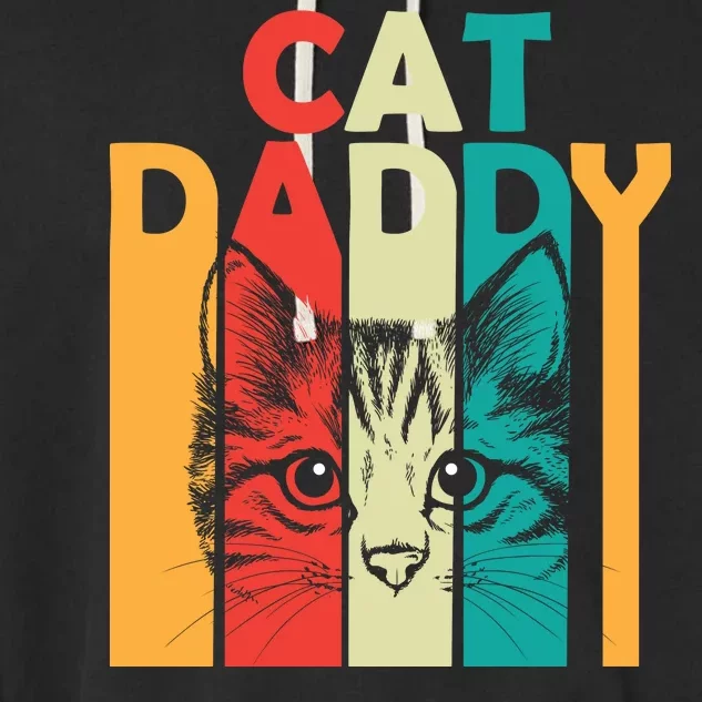 Retro Cat Daddy Garment-Dyed Fleece Hoodie