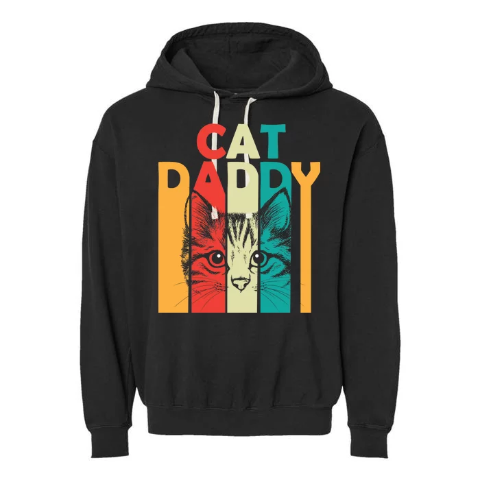 Retro Cat Daddy Garment-Dyed Fleece Hoodie