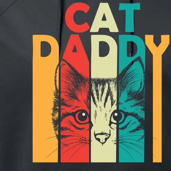 Retro Cat Daddy Performance Fleece Hoodie