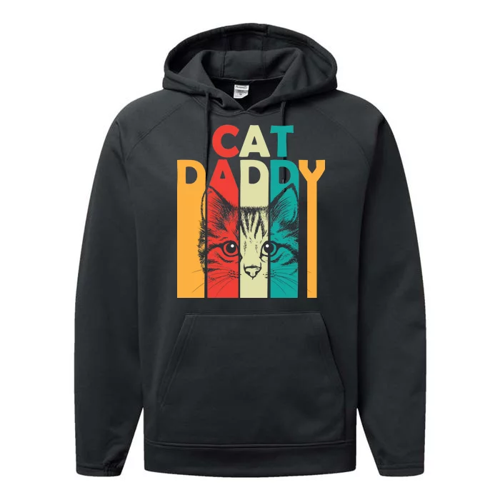 Retro Cat Daddy Performance Fleece Hoodie