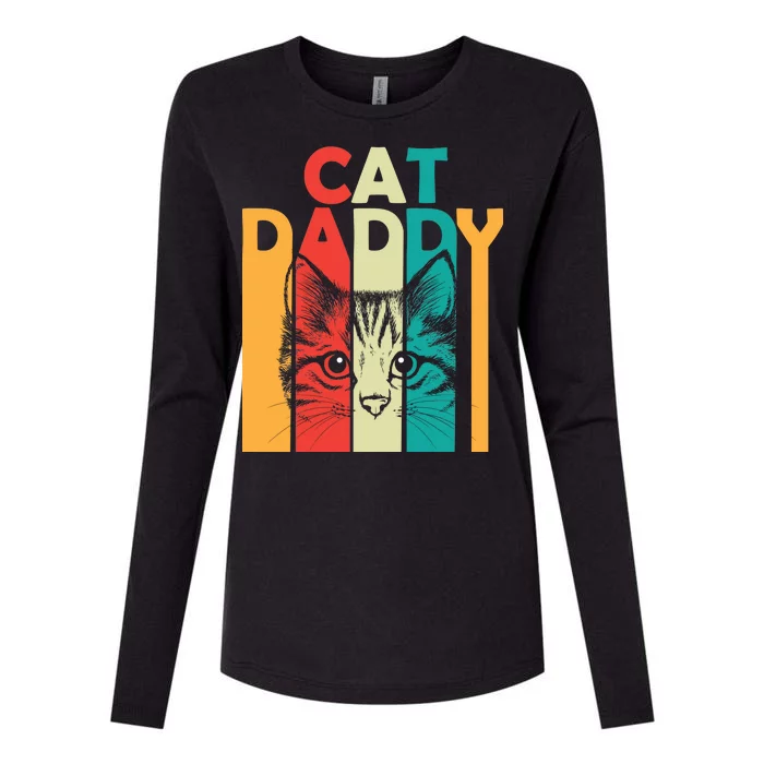 Retro Cat Daddy Womens Cotton Relaxed Long Sleeve T-Shirt