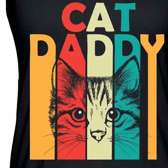 Retro Cat Daddy Ladies Essential Flowy Tank