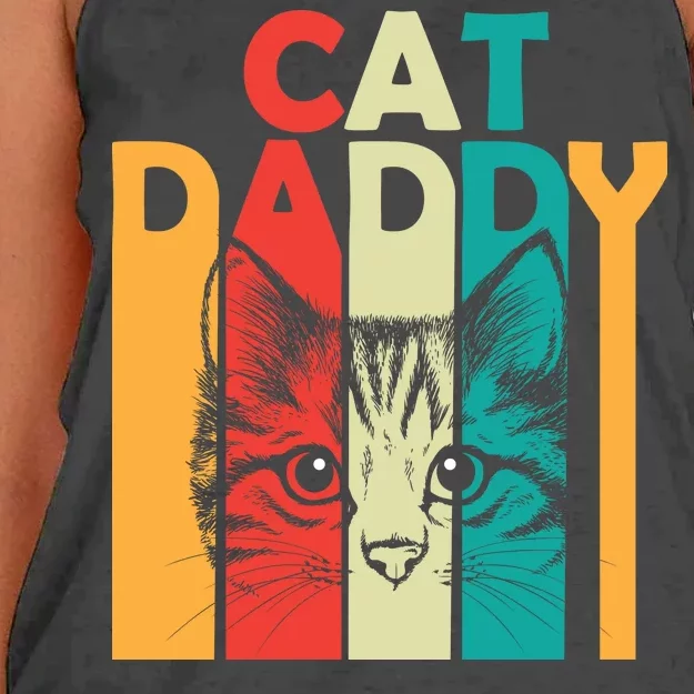 Retro Cat Daddy Women's Knotted Racerback Tank