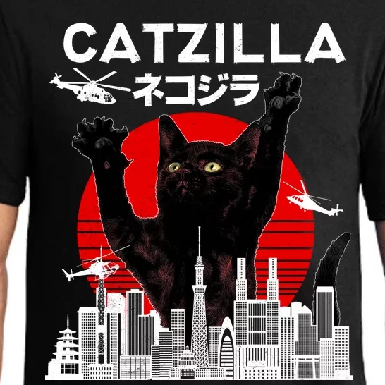 Retro Catzilla Attack Pajama Set