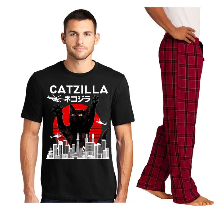 Retro Catzilla Attack Pajama Set