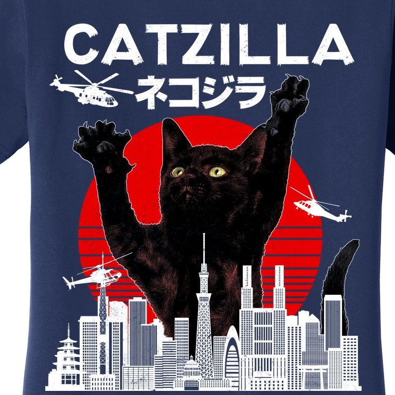 Retro Catzilla Attack Women's T-Shirt