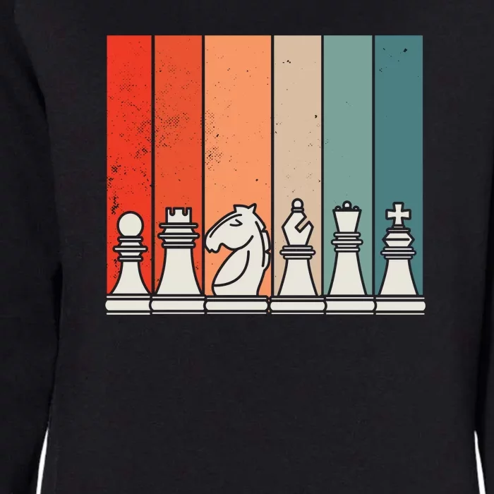 Retro Chess Womens California Wash Sweatshirt