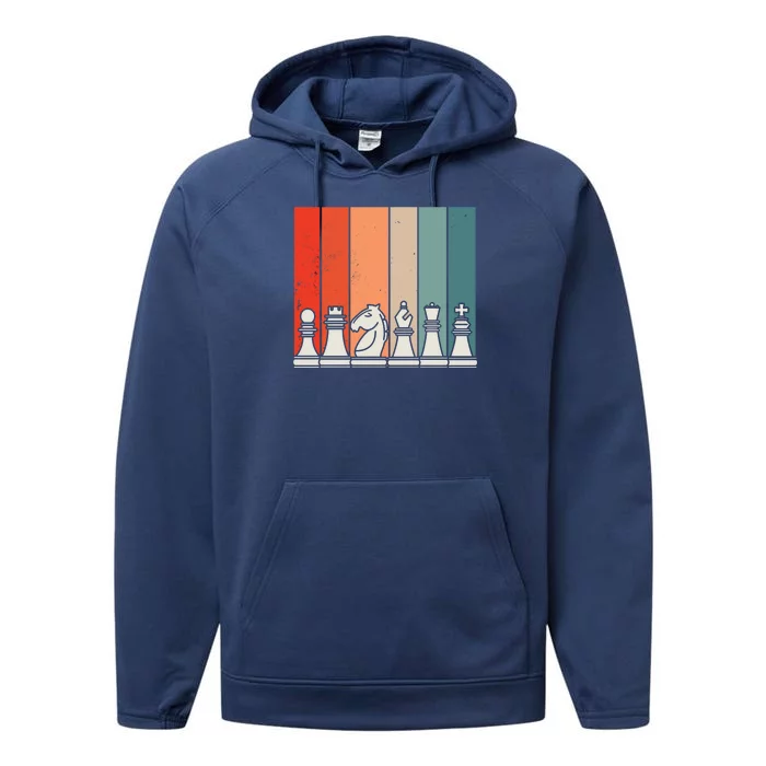 Retro Chess Performance Fleece Hoodie