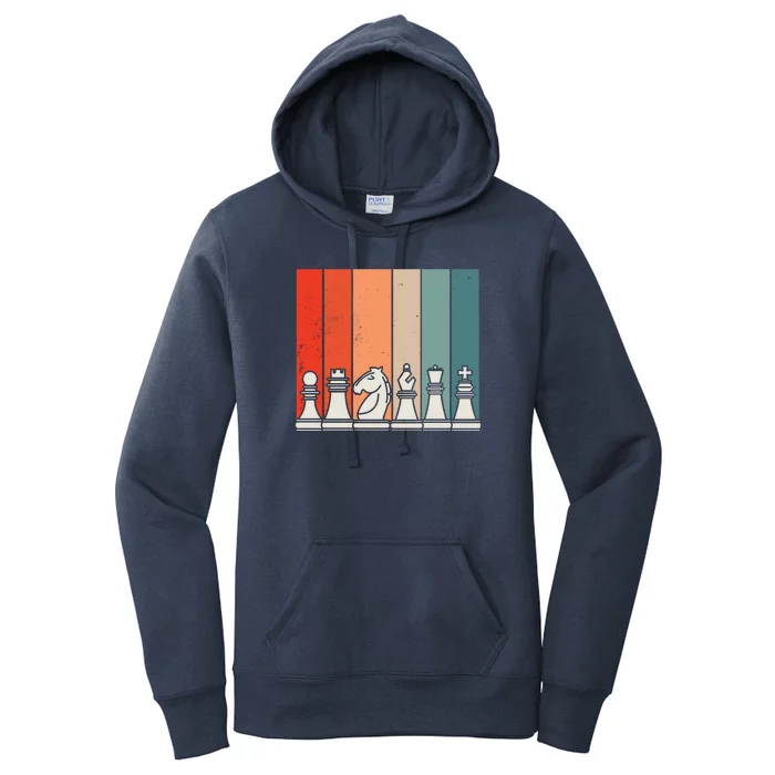 Retro Chess Women's Pullover Hoodie