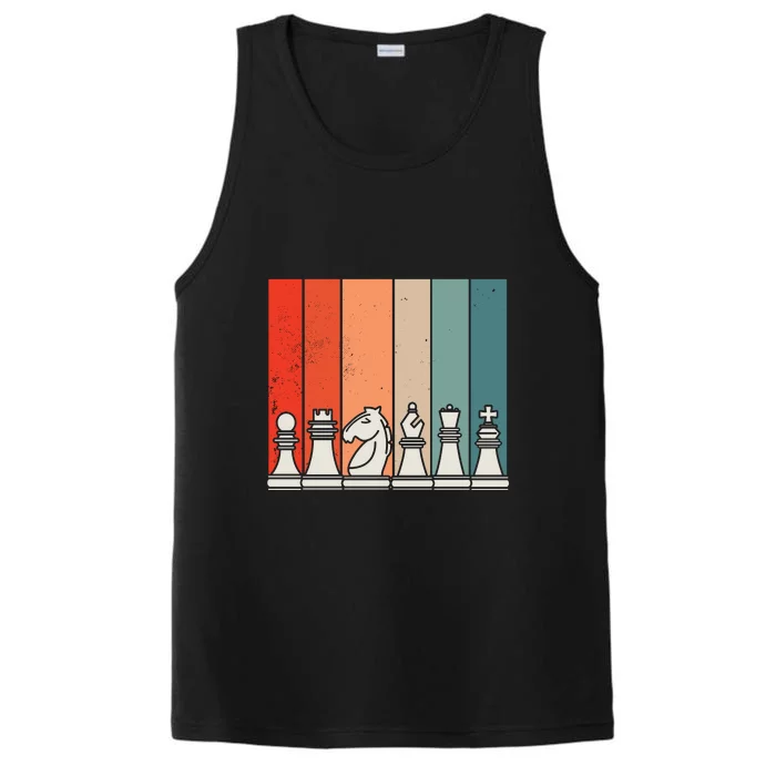 Retro Chess Pieces Performance Tank