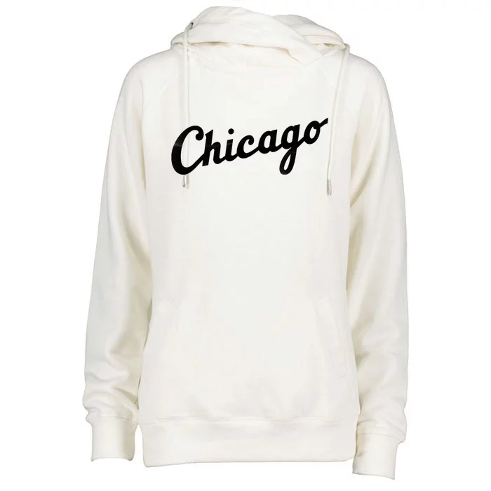 Retro Chicago Team Sports Logo Womens Funnel Neck Pullover Hood