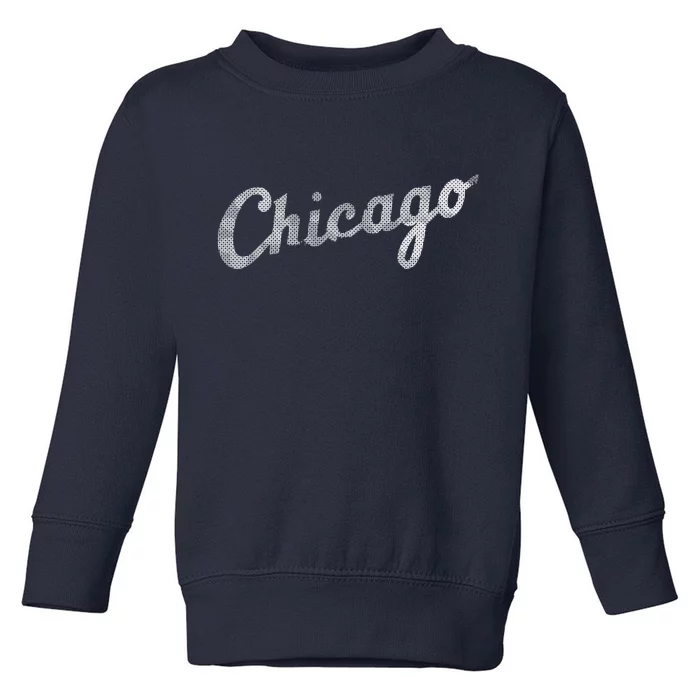 Retro Chicago Team Sports Logo Toddler Sweatshirt