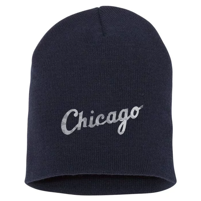 Retro Chicago Team Sports Logo Short Acrylic Beanie