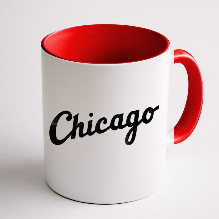 Retro Chicago Team Sports Logo Front & Back Coffee Mug