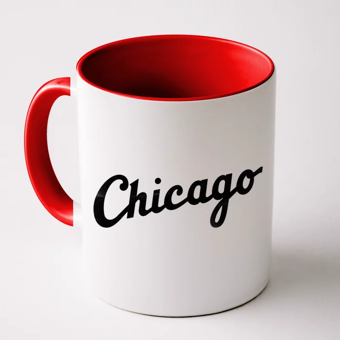Retro Chicago Team Sports Logo Front & Back Coffee Mug
