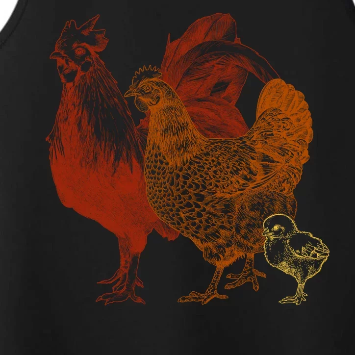 Retro Chickens Performance Tank