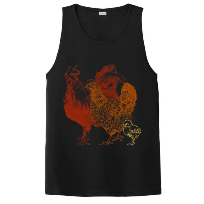 Retro Chickens Performance Tank