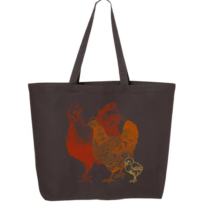 Retro Chickens 25L Jumbo Tote