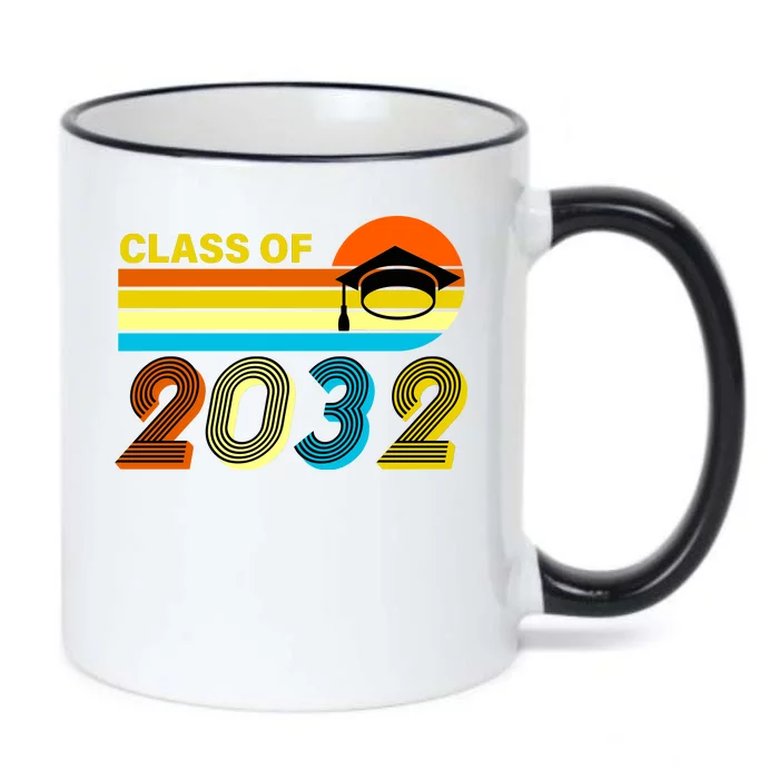 Retro Class of 2032 Future Graduate Black Color Changing Mug