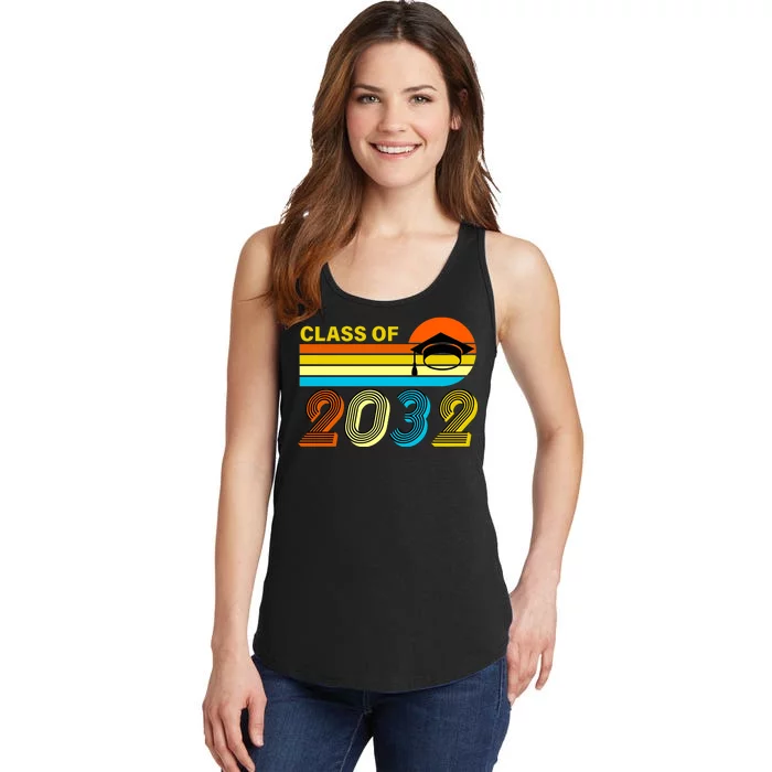 Retro Class of 2032 Future Graduate Ladies Essential Tank