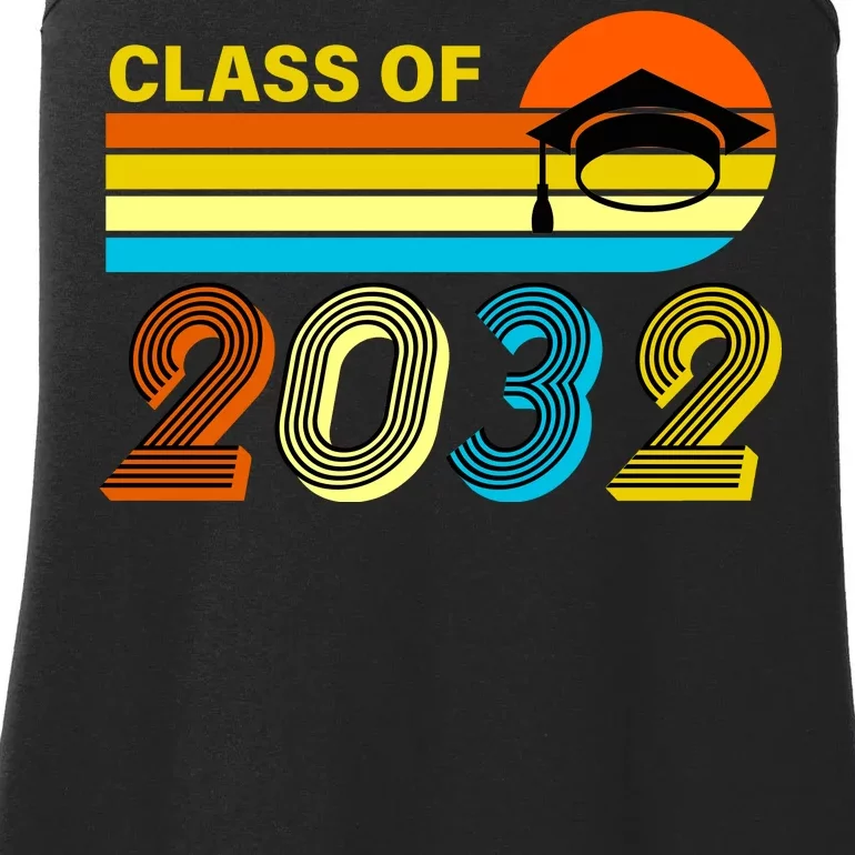 Retro Class of 2032 Future Graduate Ladies Essential Tank