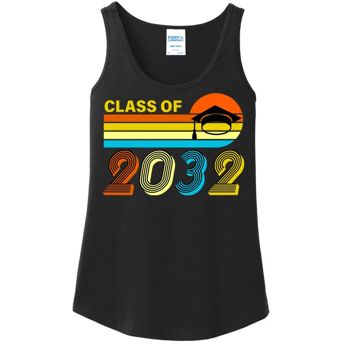 Retro Class of 2032 Future Graduate Ladies Essential Tank