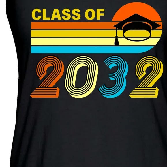 Retro Class of 2032 Future Graduate Ladies Essential Flowy Tank